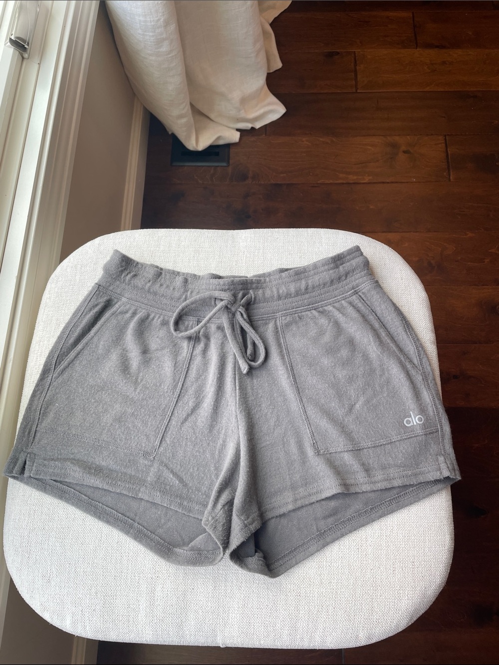 ALO Yoga Gray Terry Athletic Shorts